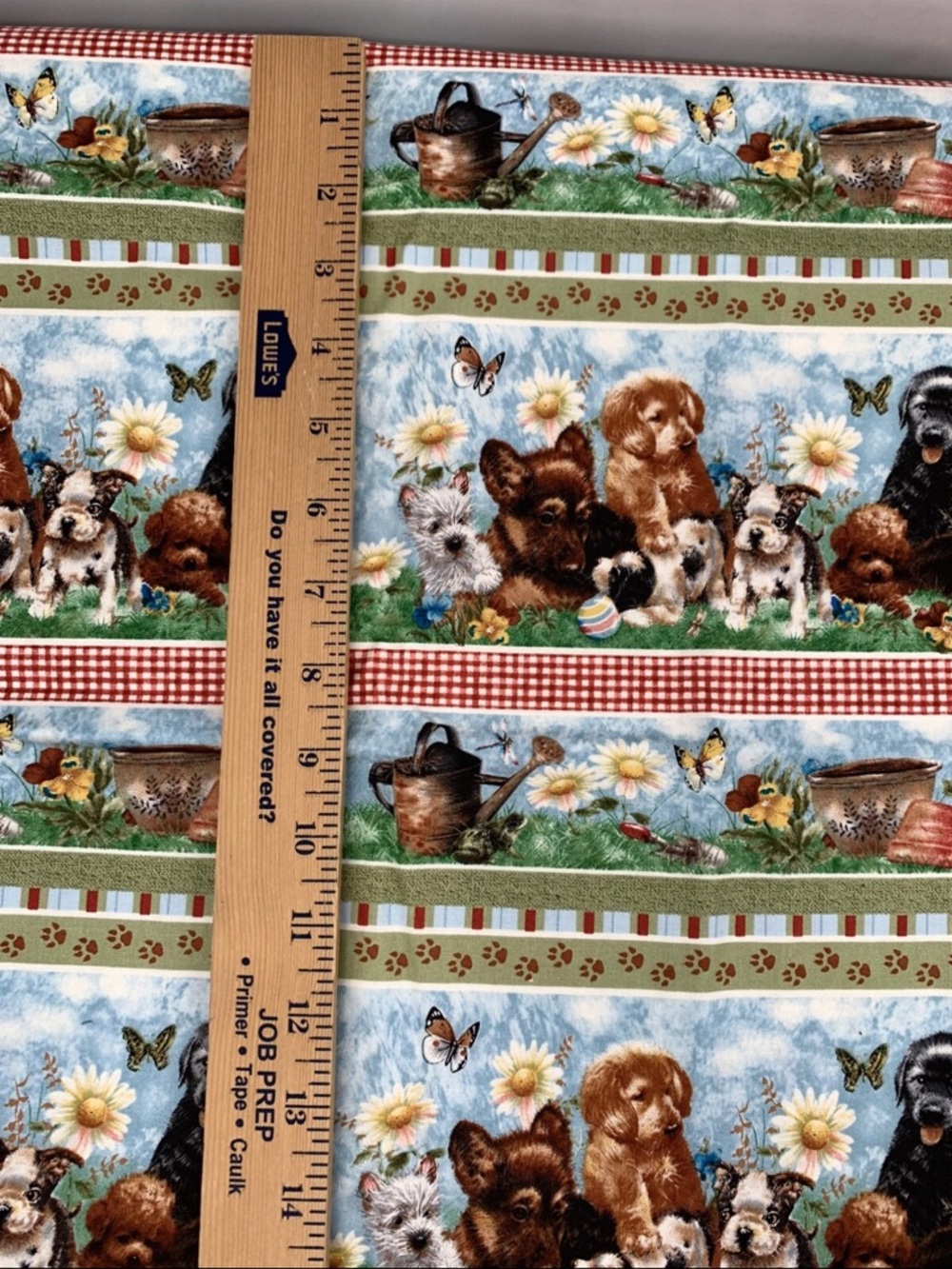 Puppies Outdoors Print Lab Shepherd Terrier Cotton Fabric Creatif Spectrix 1y+18 - Picture 8 of 9